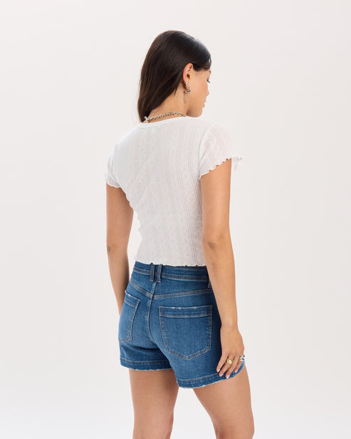 lily baby tee in white hot