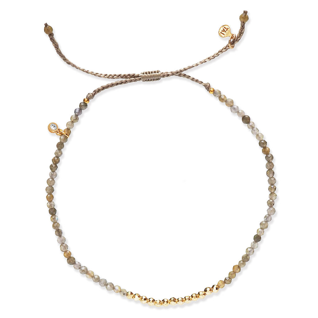 Gold Line Stone Beaded Bracelet