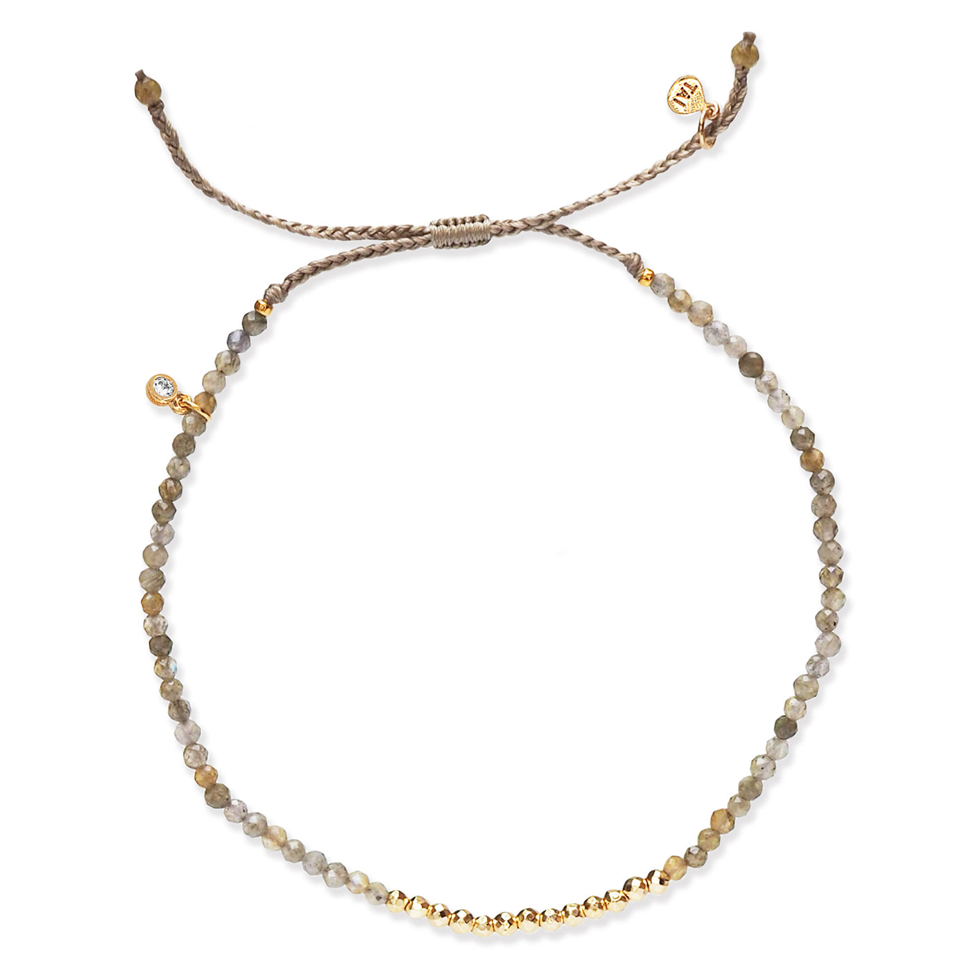 Gold Line Stone Beaded Bracelet