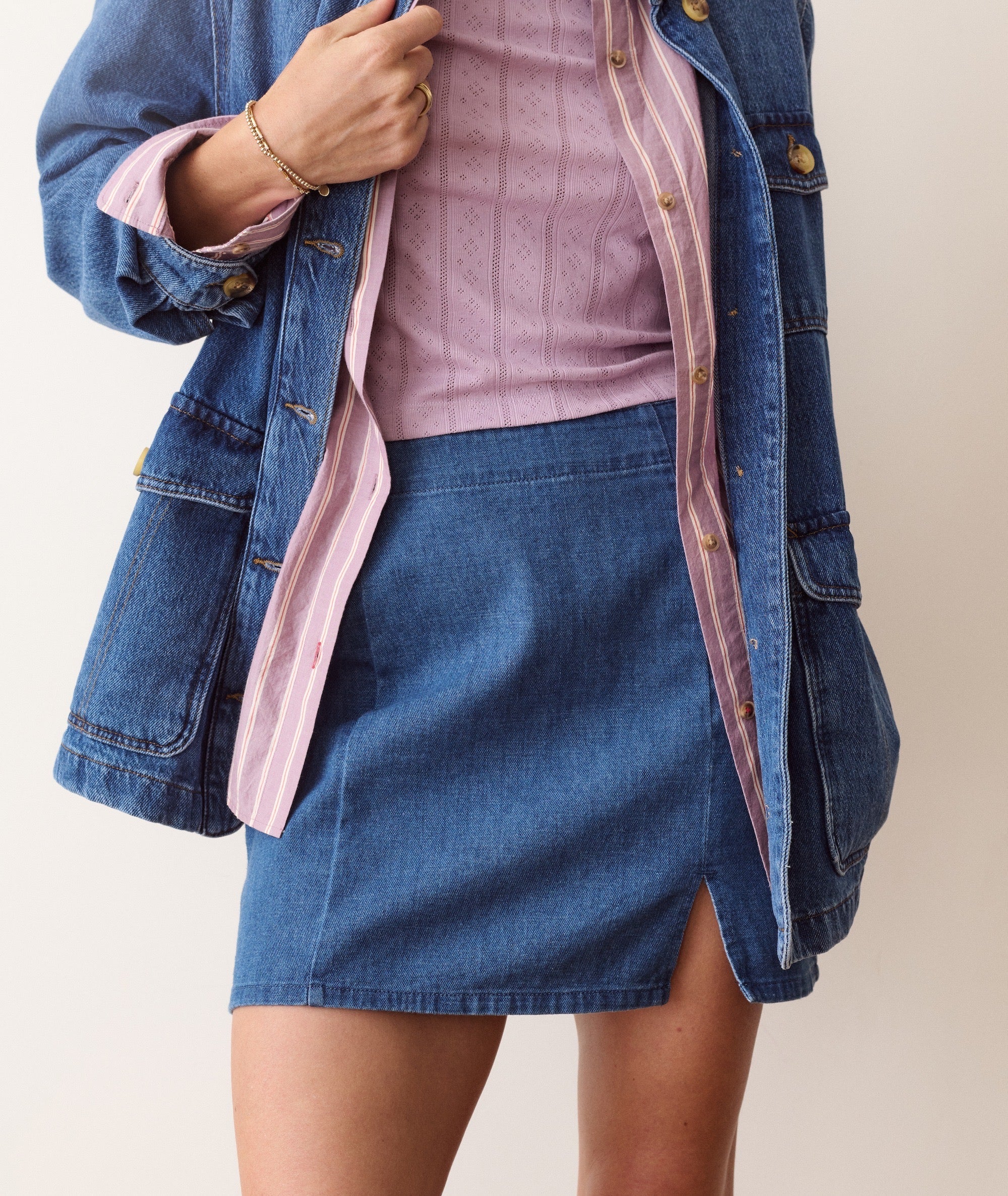 jamie denim skirt