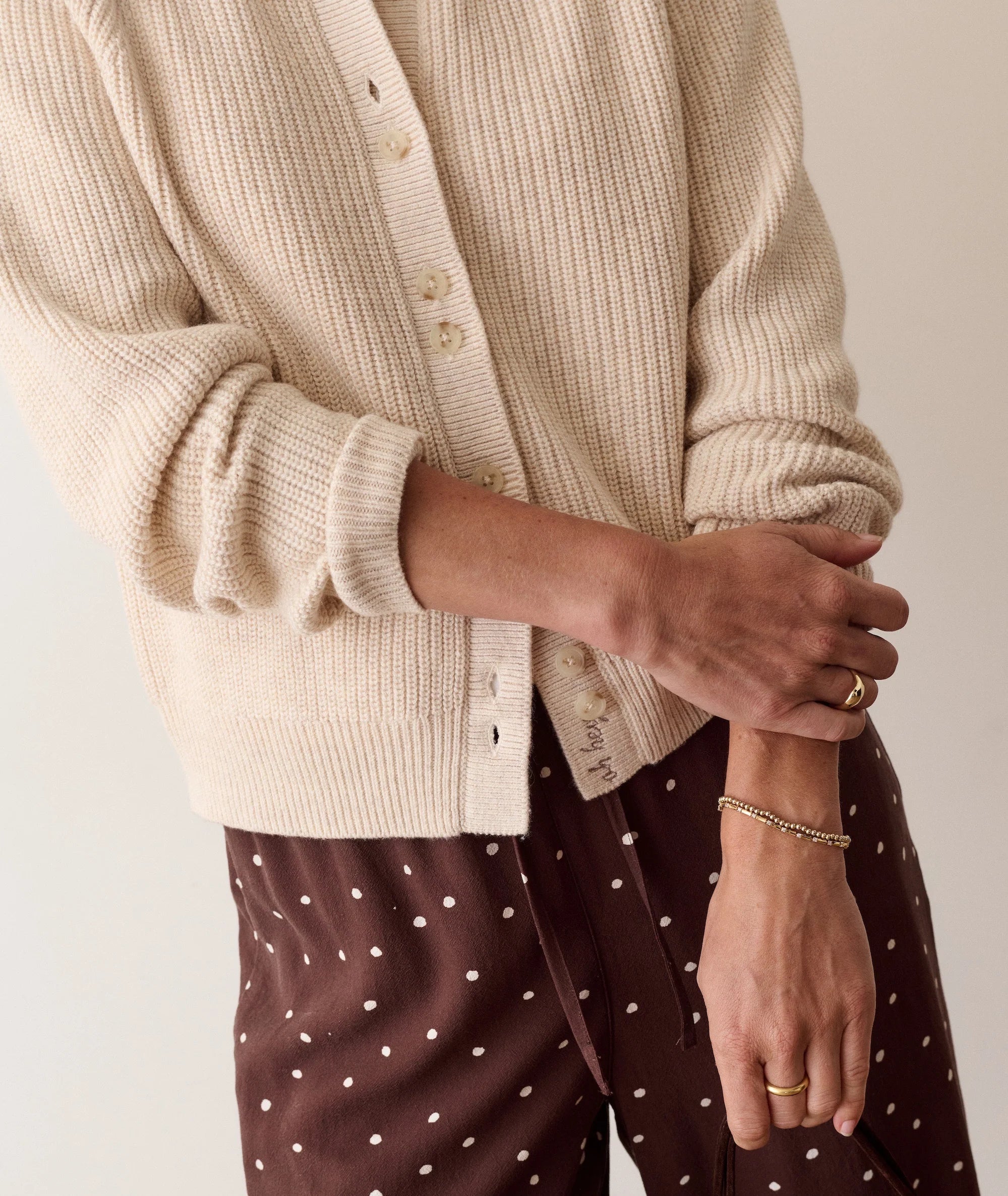 parker collared cardigan