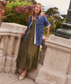 tessa midi dress in olive