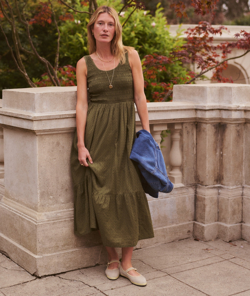 tessa midi dress in olive
