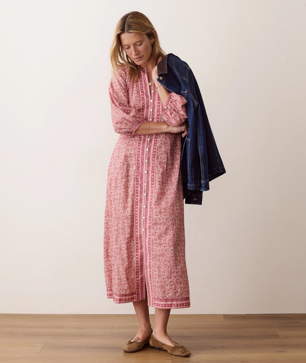 willow maxi dress in blush floral