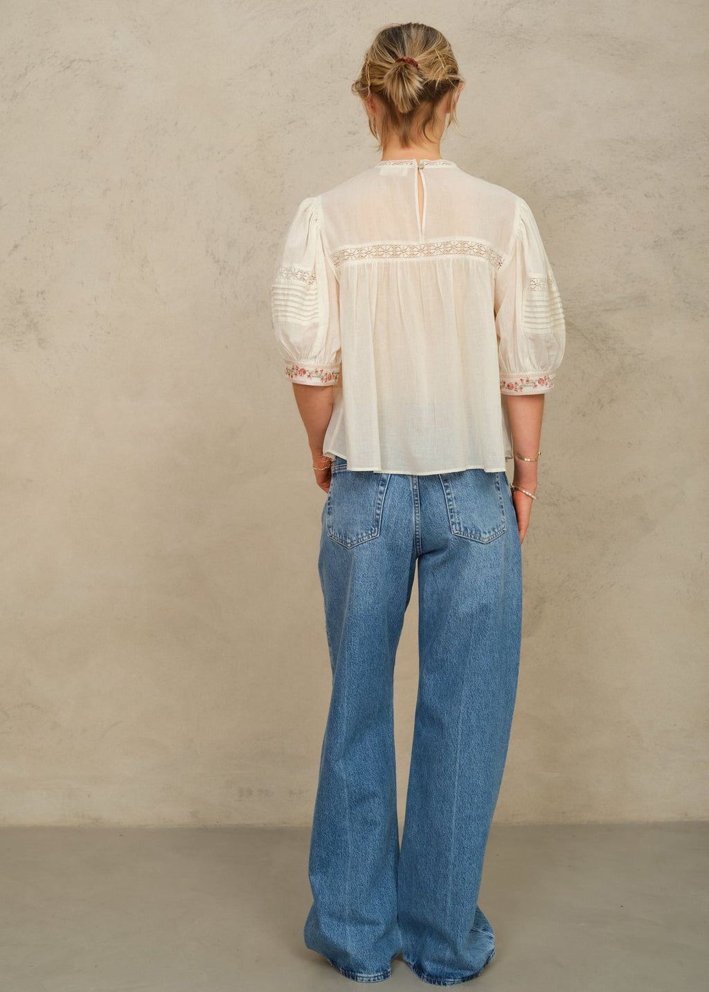 fleur embroidered blouse