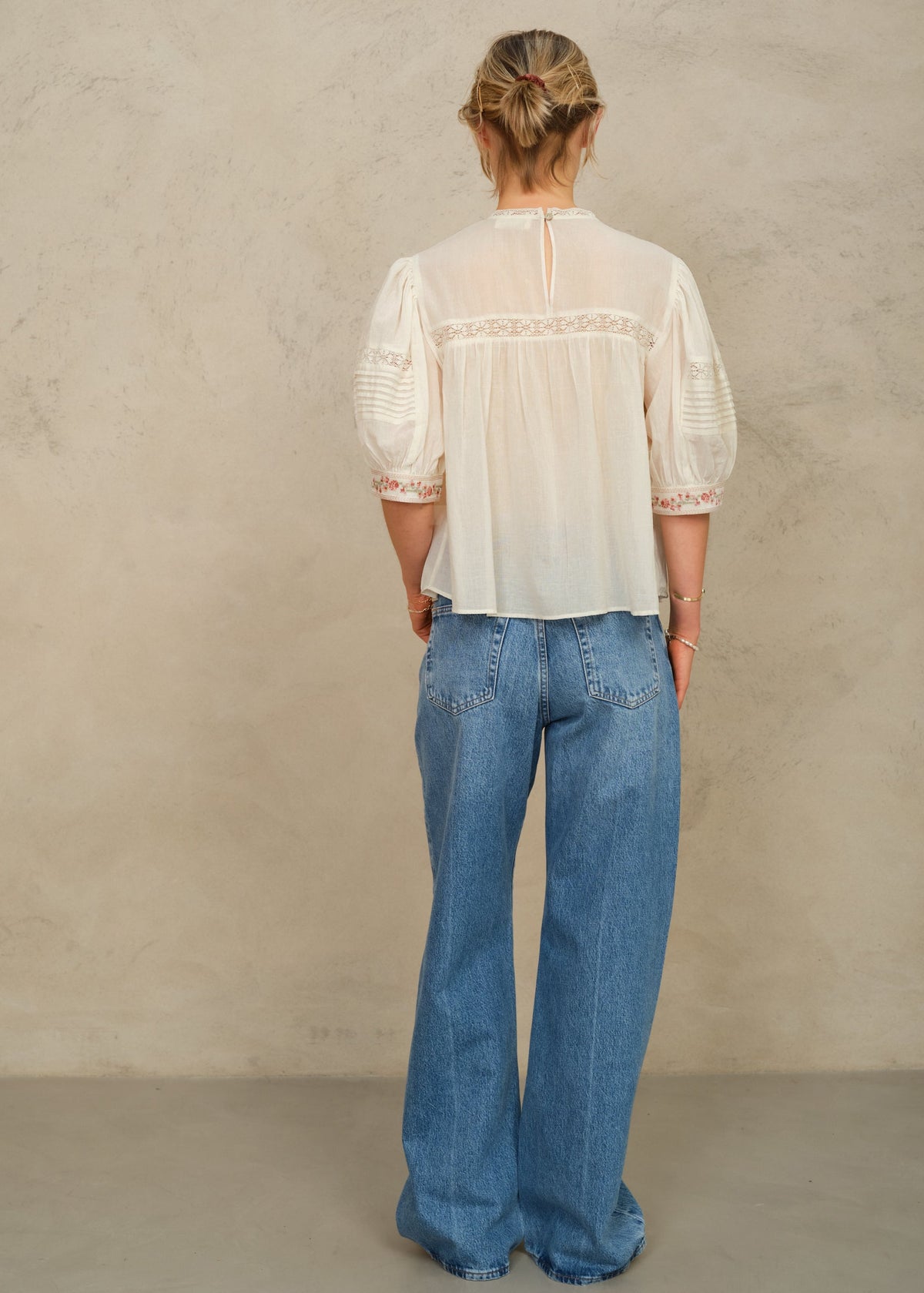 fleur embroidered blouse