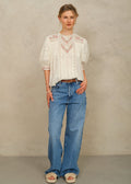 fleur embroidered blouse
