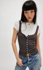 end game pointelle tank in volcanic glass