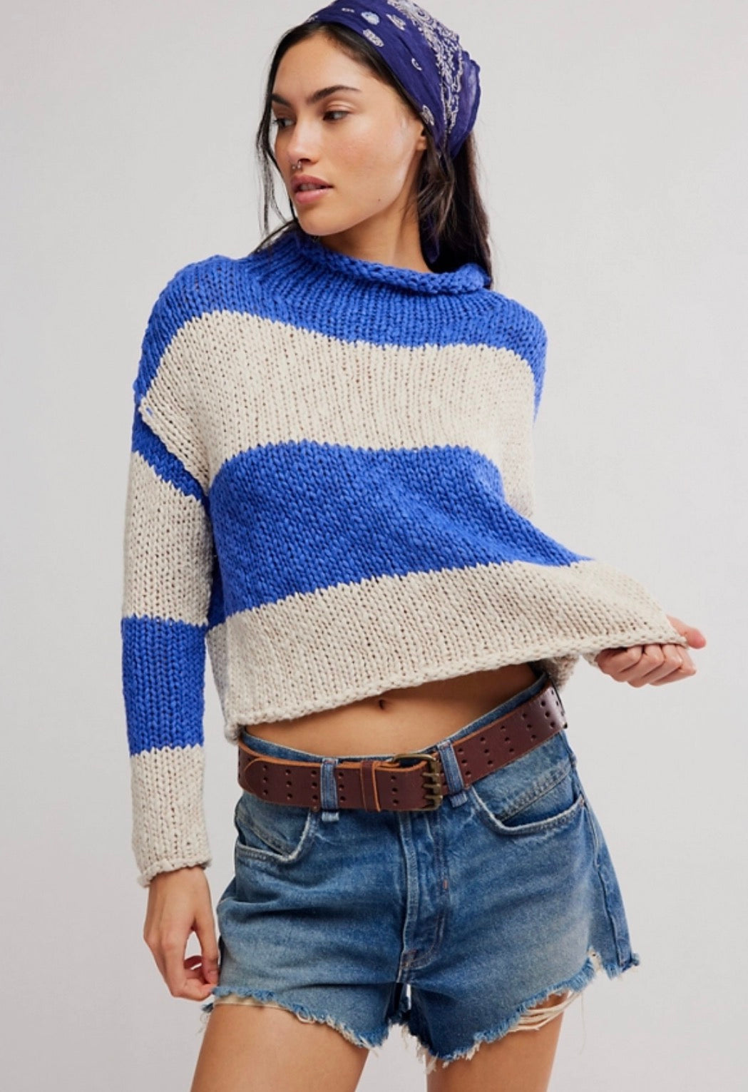 opal sweater in rugby stripe