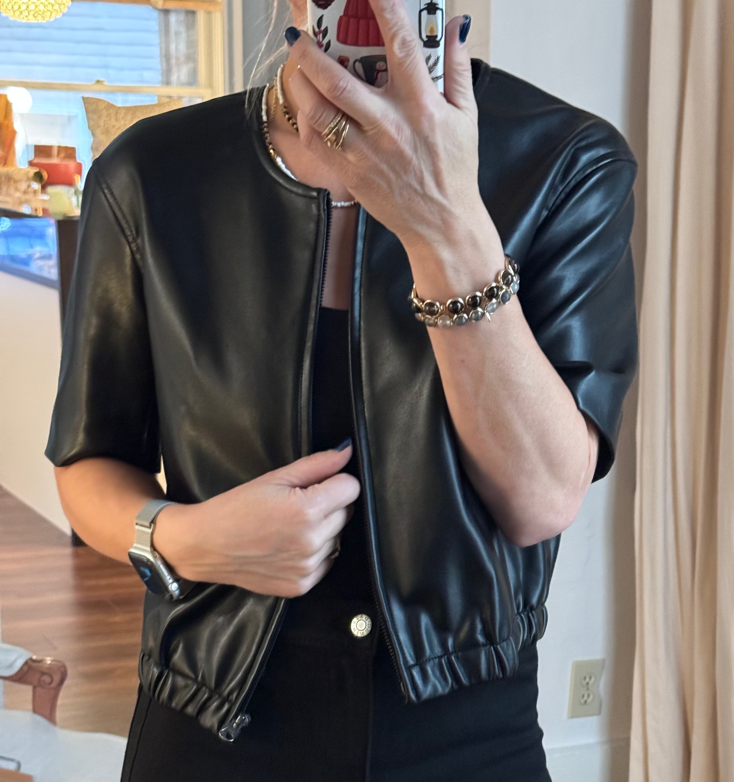 vegan leather pop on