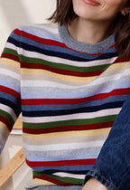 striped longsleeve crew in multi