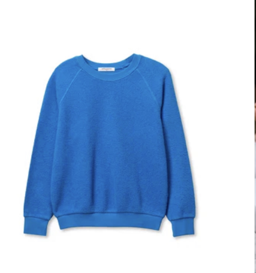 ziggy inside out fleece in cobalt