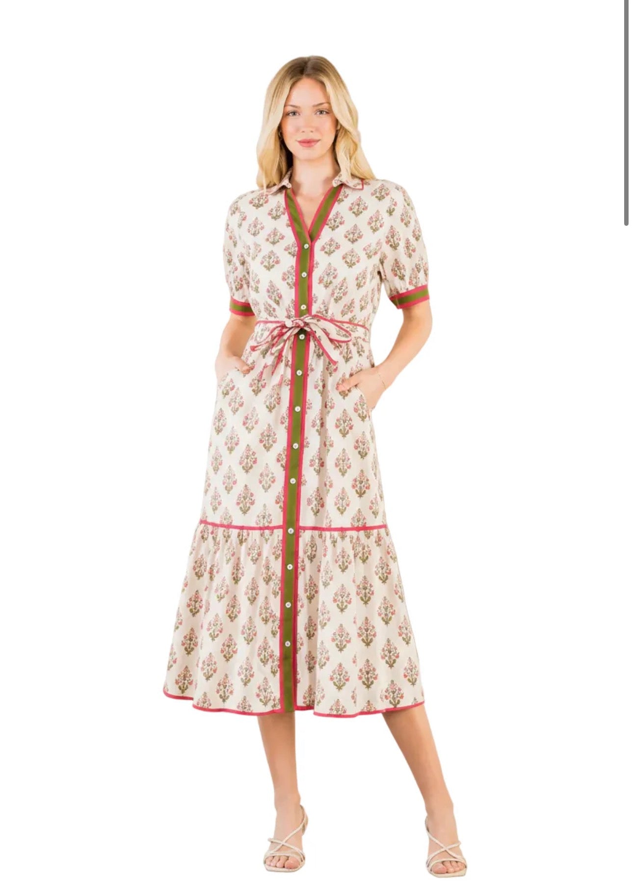 jodie floral collared dress