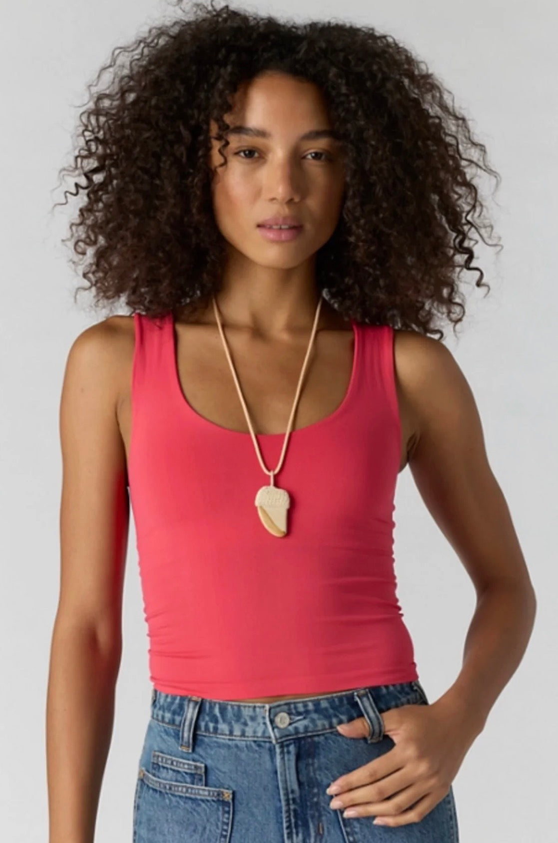 clean lines muscle cami in tart berry