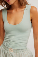 clean lines muscle cami in icy lake