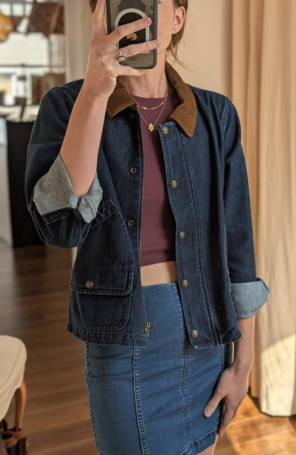 the stephanie - denim barn jacket