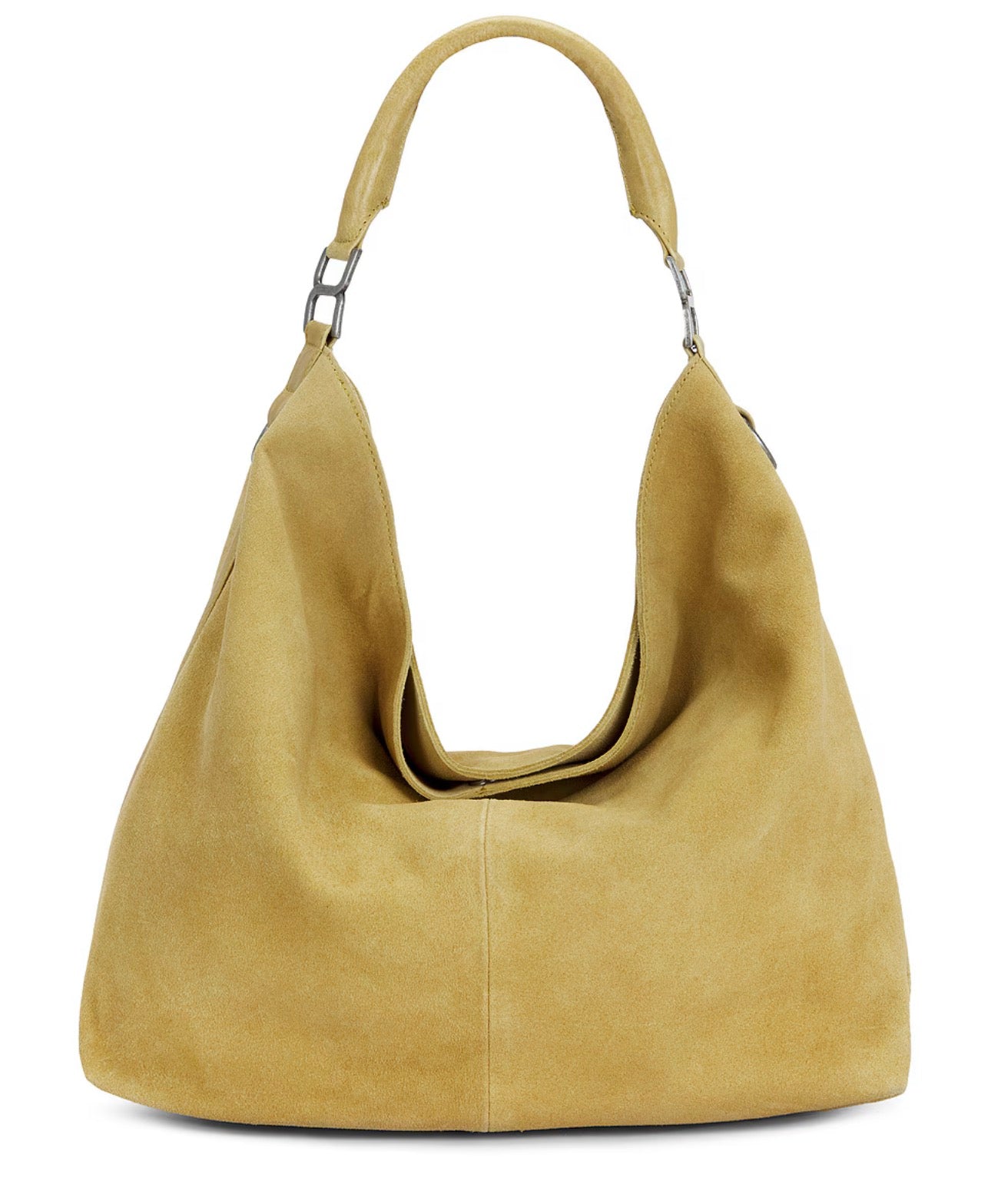 suzie suede slouch tote in harvest gold