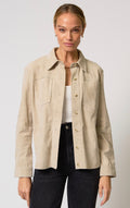 rusty suede overshirt