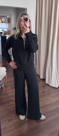 comfort zone pull on pant in black