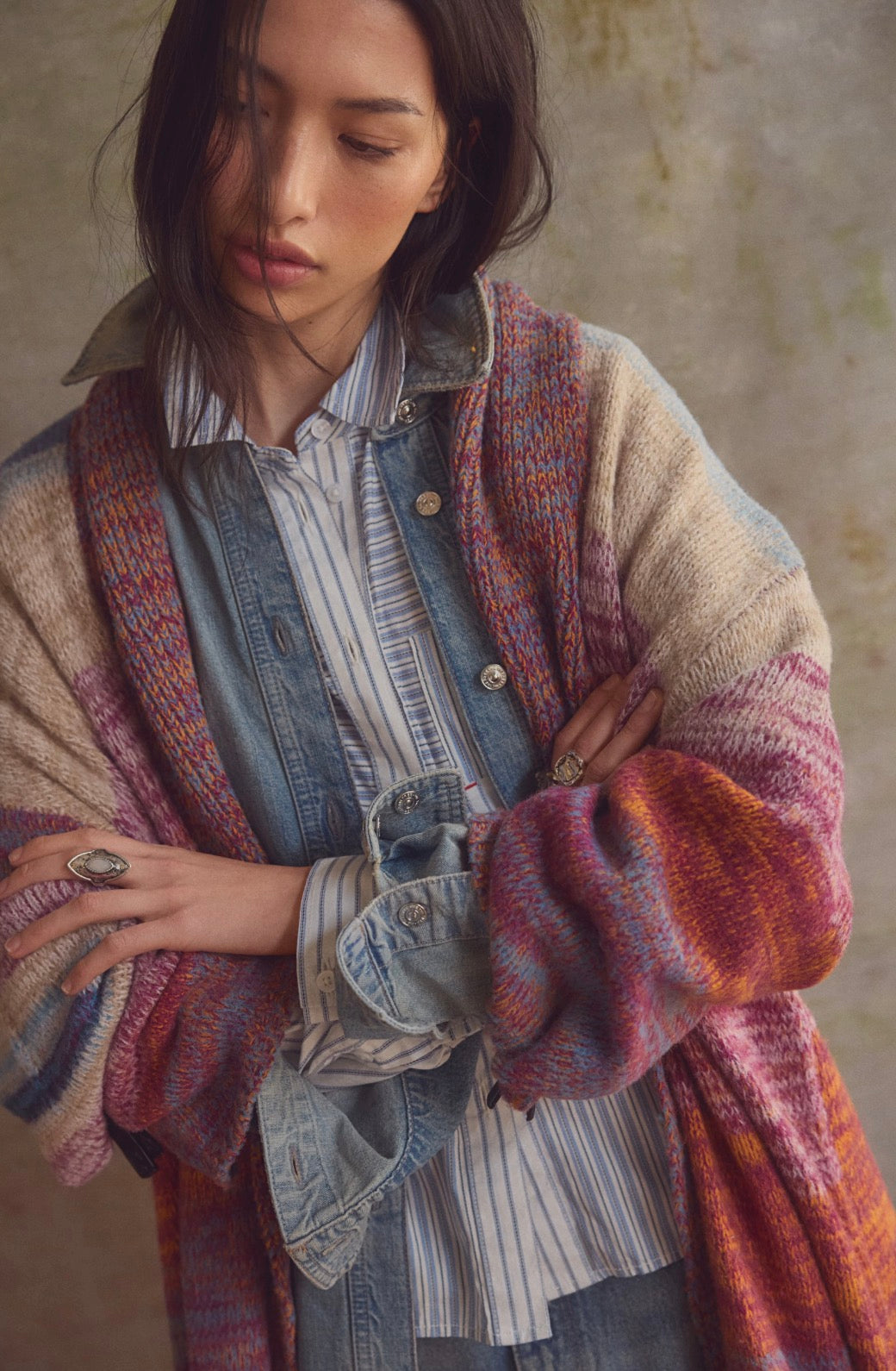 enid cardi in ocean sunset