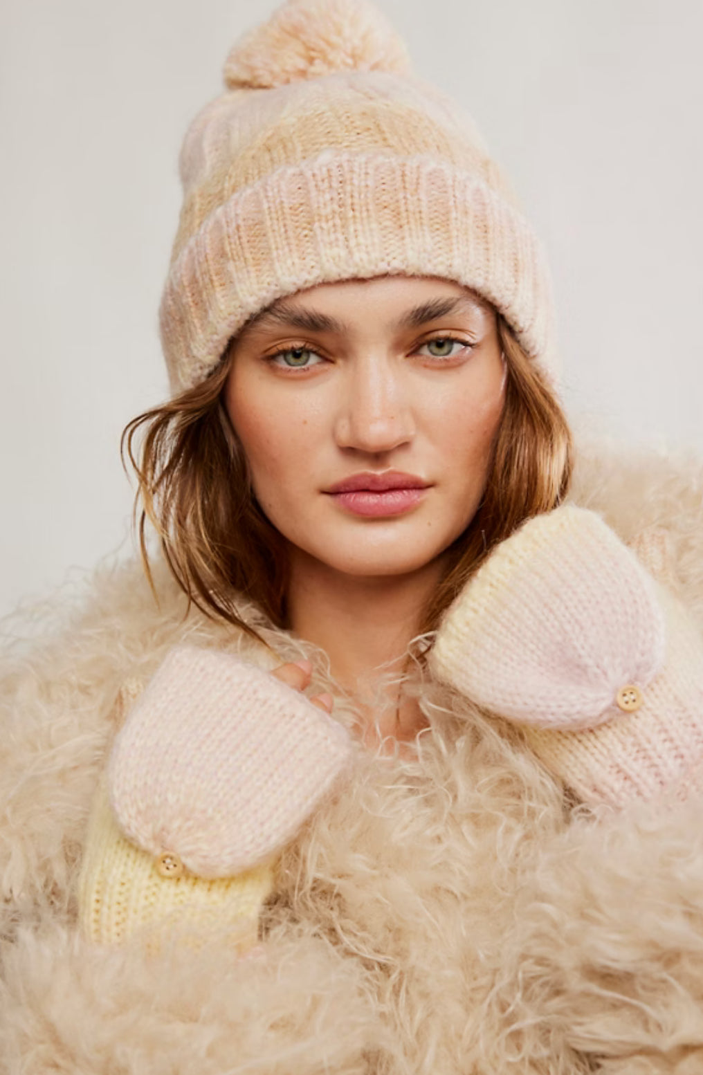 rainbow run hat + glove set