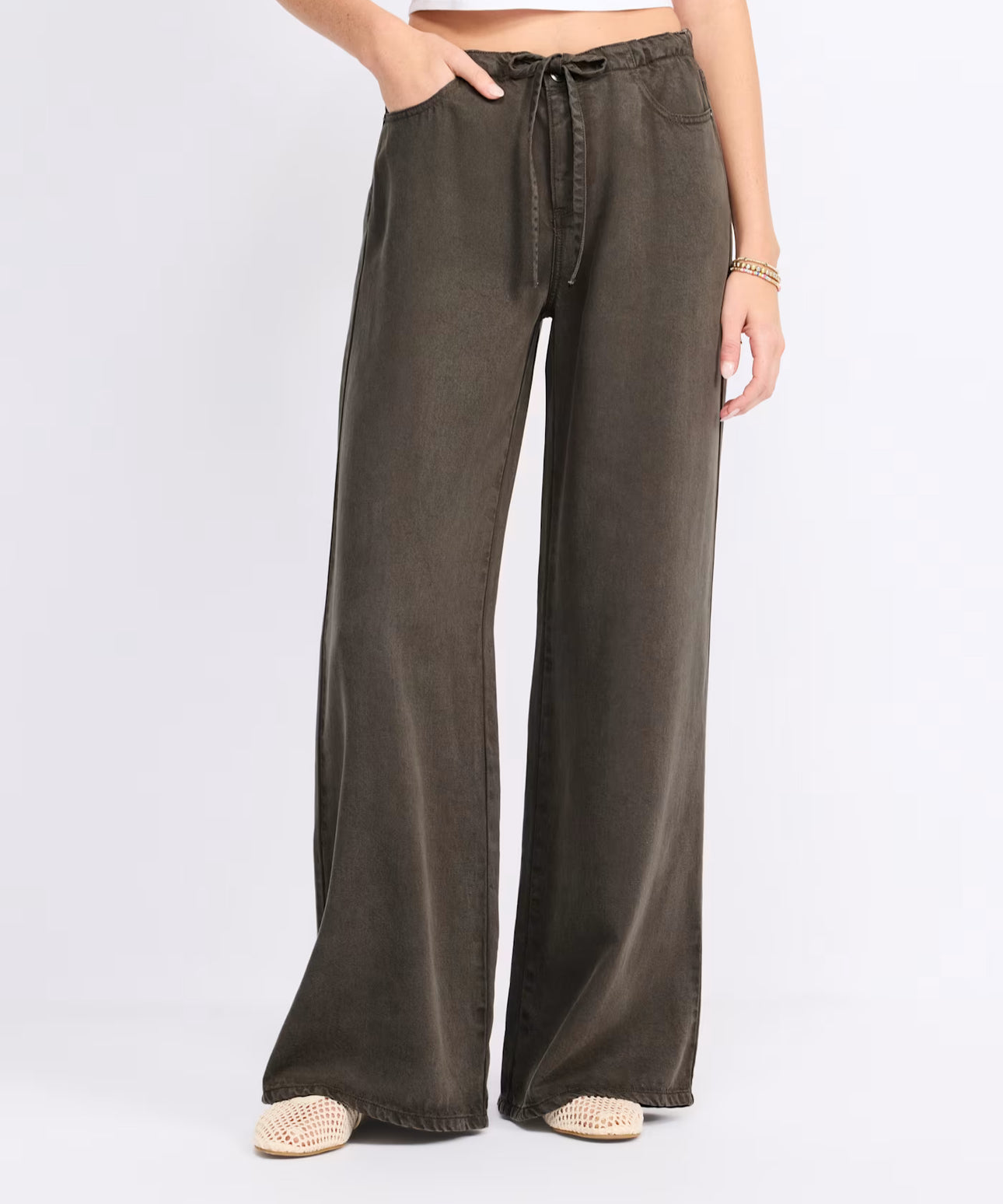 lounge denim pant in chocolate