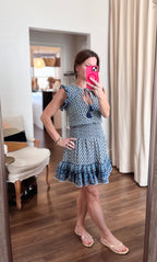 viti print sundress in blue