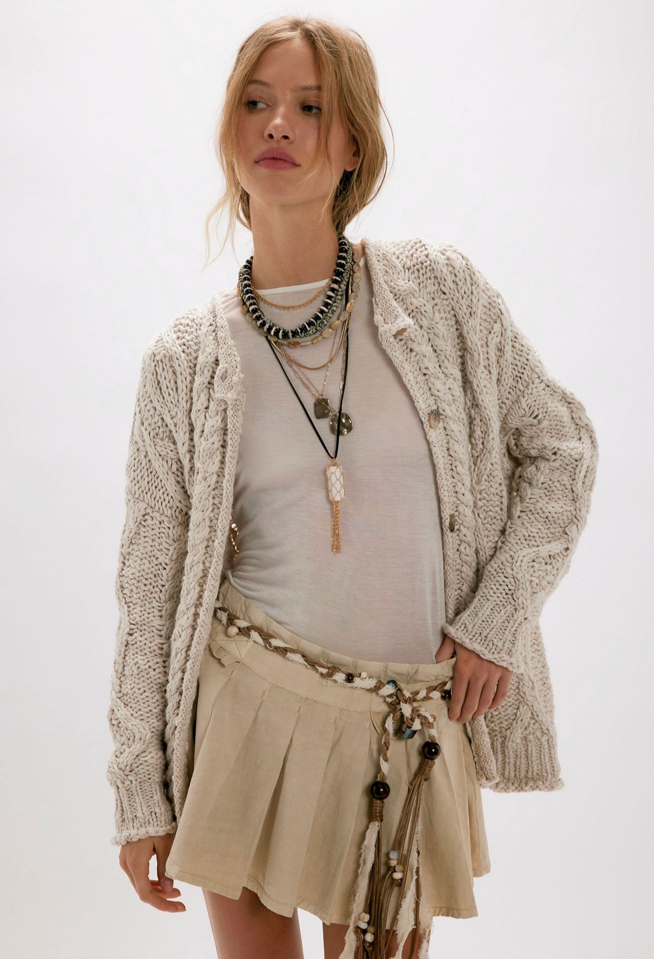 Opal cardigan in tea
