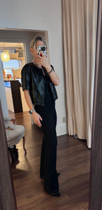 vegan leather pop on