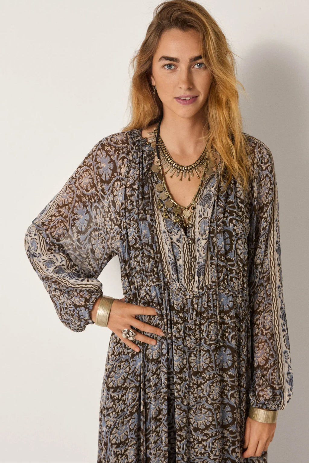 gaia dress in blue orchid