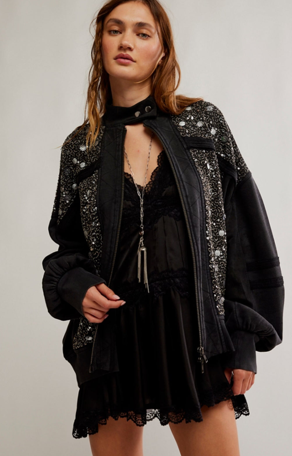 sparkle sweatshirt in black