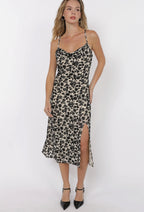 anaologue nostalgia cowl neck midi dress