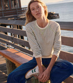 reversible raglan in olive stripe