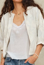 averi embroidered jacket in ivory