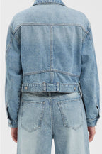bestie cropped denim jacket