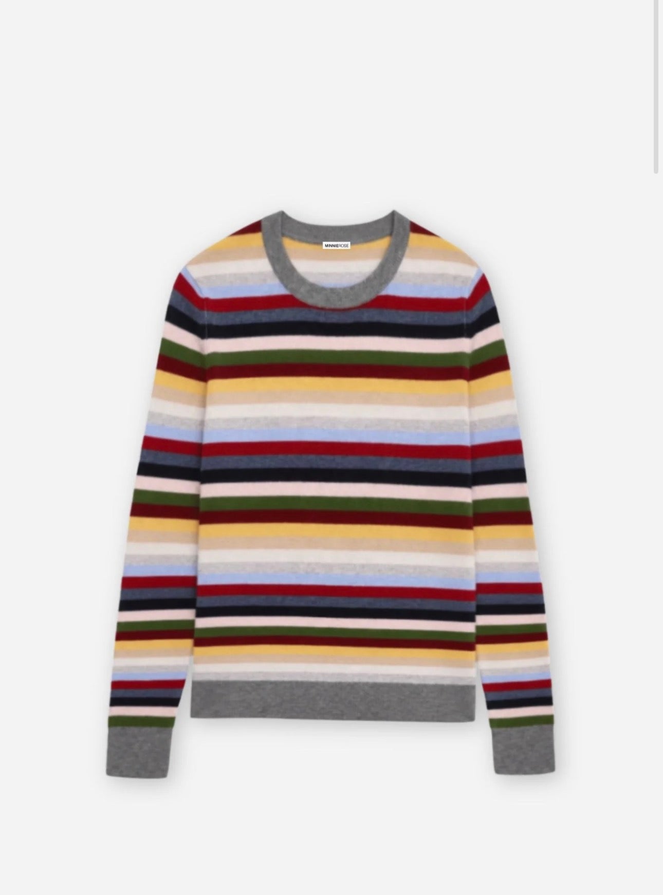 striped longsleeve crew in multi