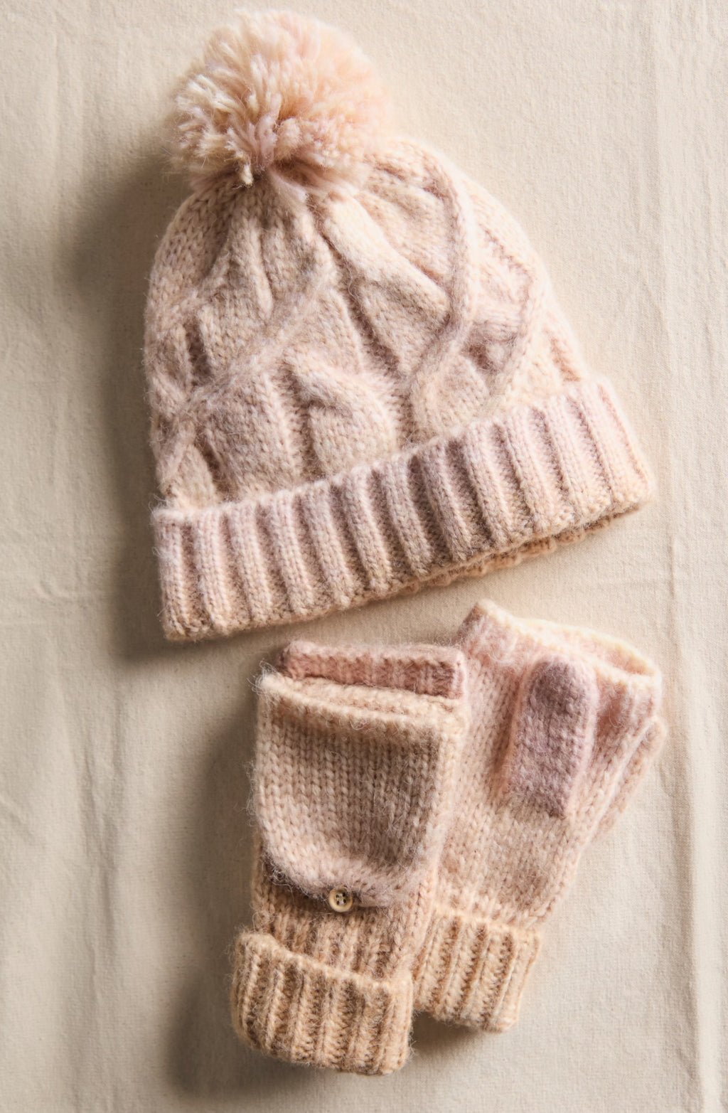 rainbow run hat + glove set