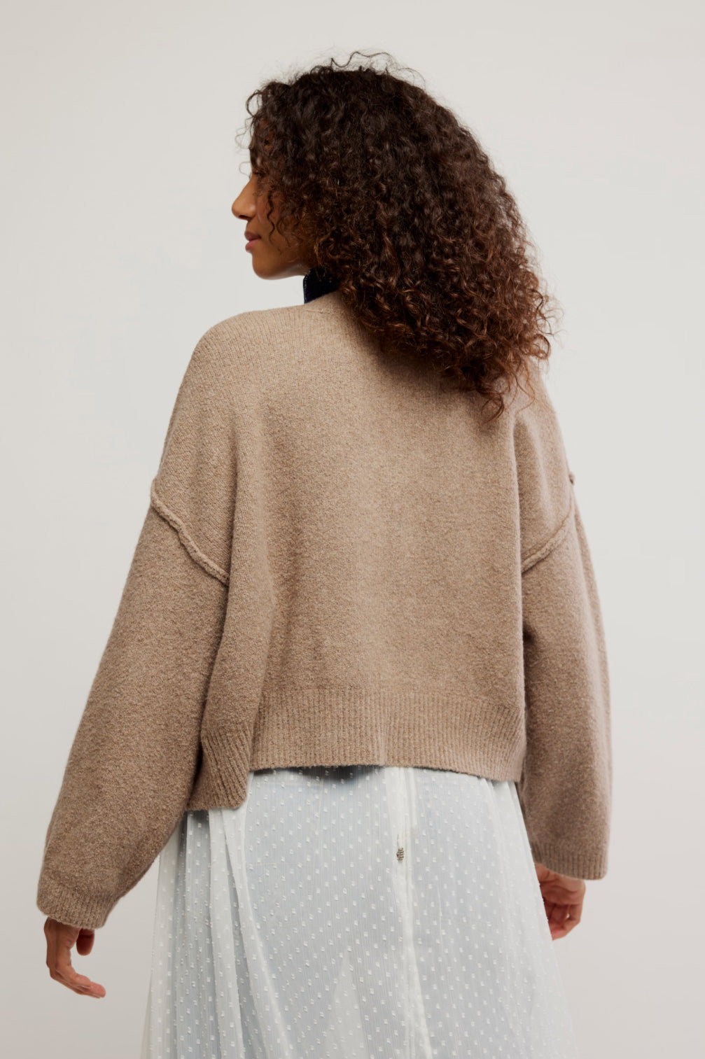 cool of the night cardi in mocha