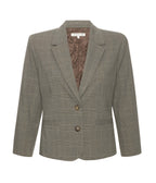 mini plaid shrunken blazer