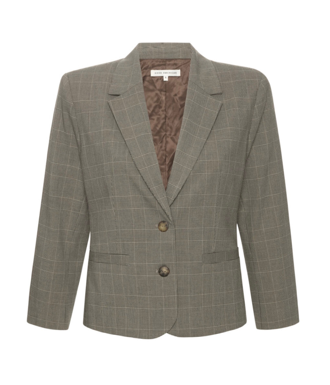 mini plaid shrunken blazer