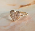 hallie heart ring - gold