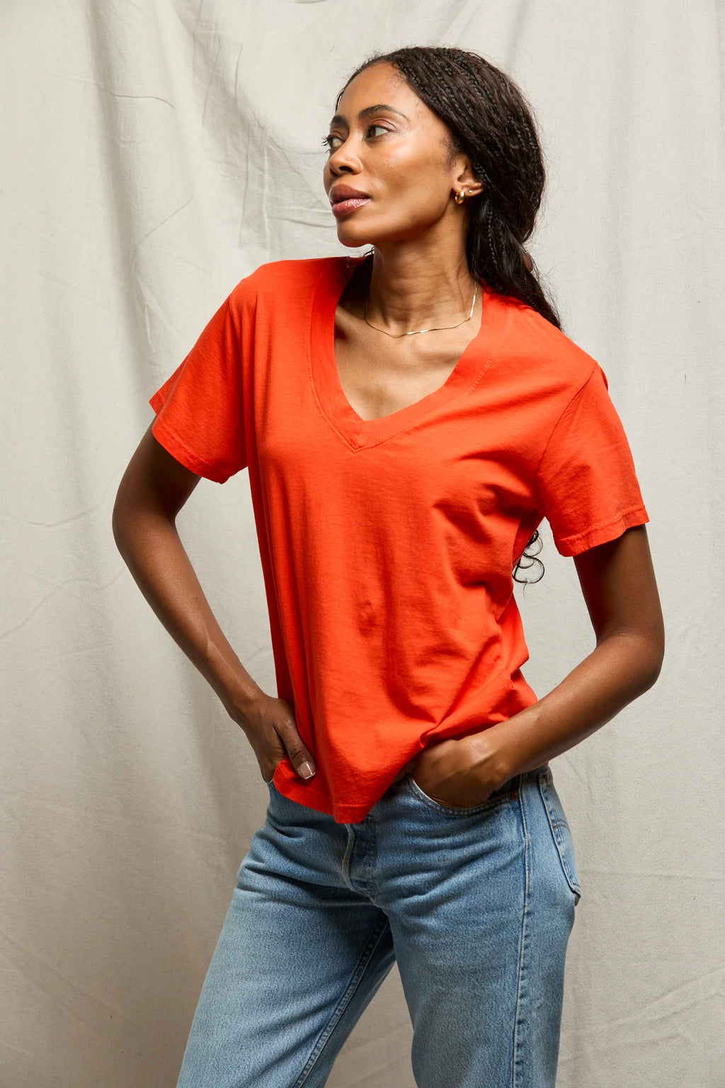 hendrix boxy v neck tee