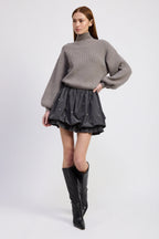 florentina mini dress in gray rhinestone