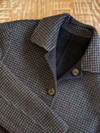 reversible button front navy/ houndstooth jacket
