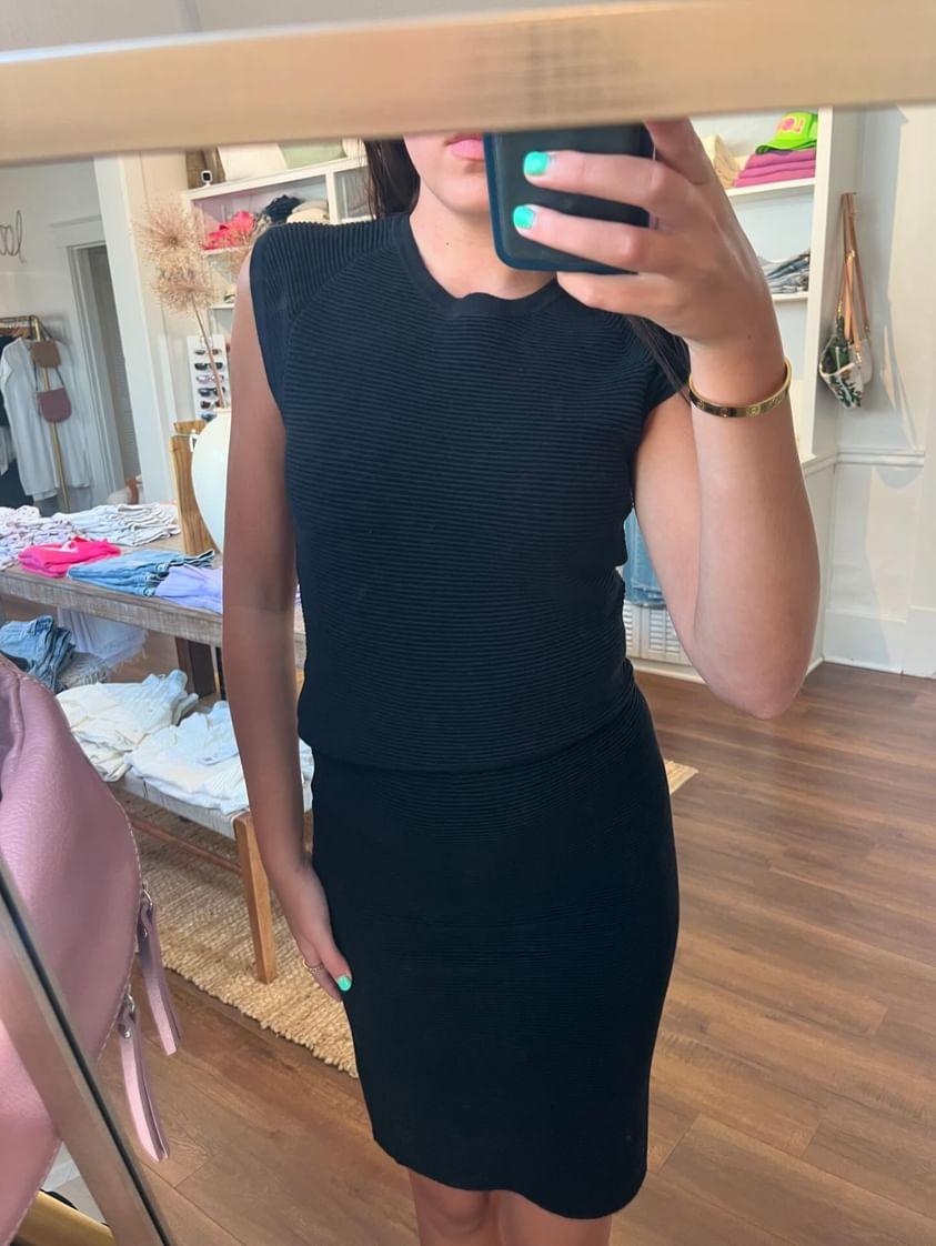 cotton cashmere ottoman pencil skirt