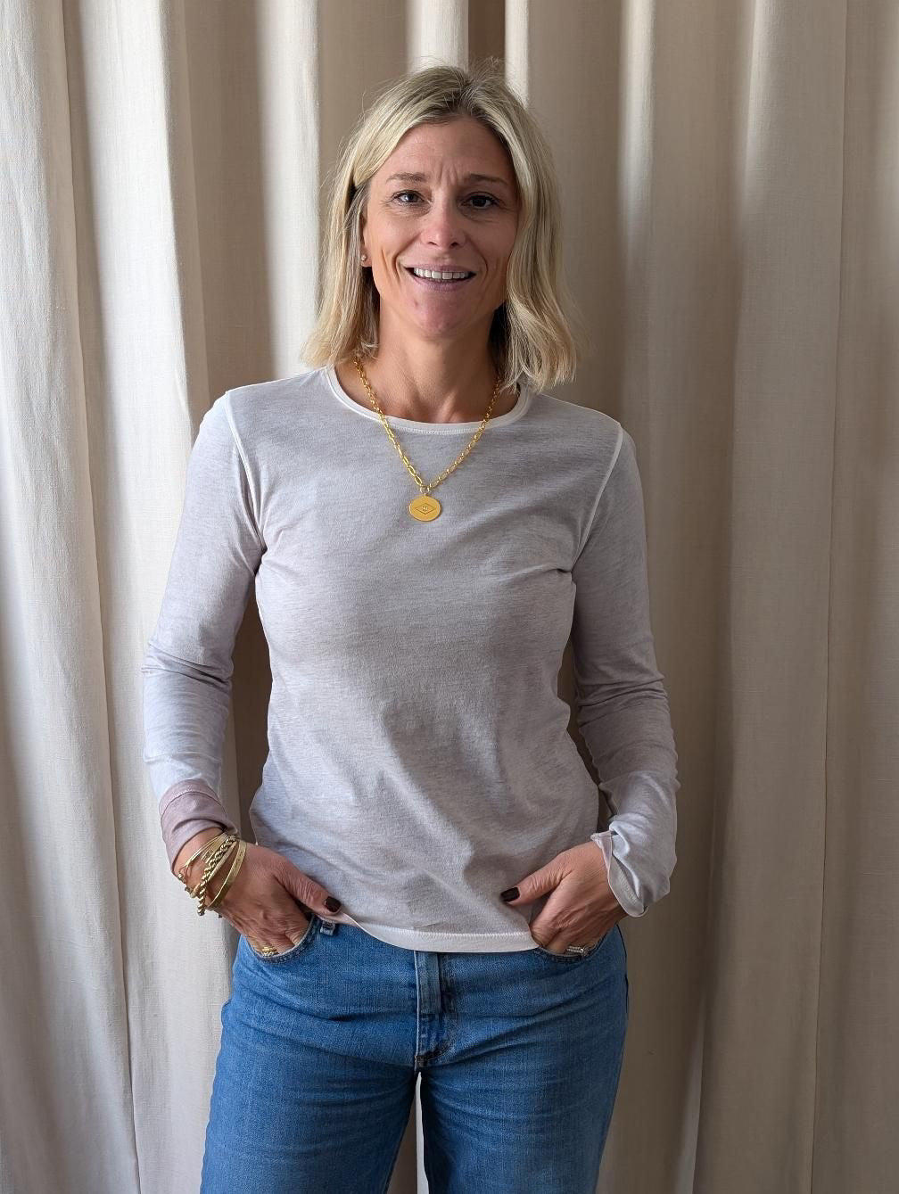 pima reverse spray crew in metal