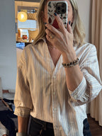short sleeve striped blouse
