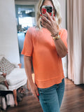 lush waffle knit tee