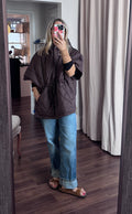 quilted vest in chocolate