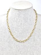 textured chain link necklace